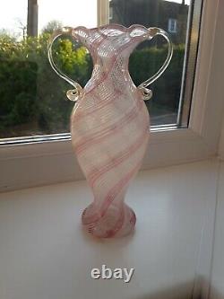 Murano Mezza Filigrana art glass vase Dino Martens for Aureliano Toso C1960's
