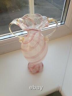 Murano Mezza Filigrana art glass vase Dino Martens for Aureliano Toso C1960's