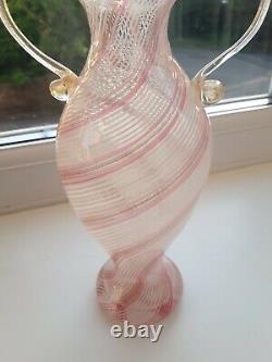 Murano Mezza Filigrana art glass vase Dino Martens for Aureliano Toso C1960's
