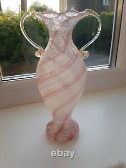 Murano Mezza Filigrana art glass vase Dino Martens for Aureliano Toso C1960's