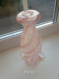 Murano Mezza Filigrana art glass vase Dino Martens for Aureliano Toso C1960's