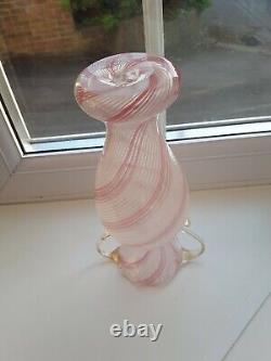 Murano Mezza Filigrana art glass vase Dino Martens for Aureliano Toso C1960's