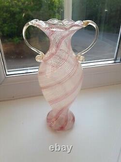 Murano Mezza Filigrana art glass vase Dino Martens for Aureliano Toso C1960's