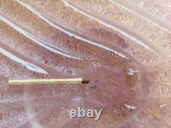 Murano Mid-Cent Fratelli Toso Pink Overshot Art Glass Leaf Bowl 19 cm (7½) MINT