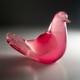 Murano Oball Pink Venetian Cased Glass Love Bird, Dove 1960s Mid Century Modern