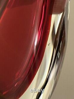 Murano Oball Vetreria Artistica Pair Sommerso Ruby Pink Jug & Fishtail Vases