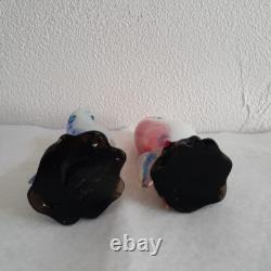 Murano Opaline Glass Pink Bird Figurine Signed Italy 13.5cm Art Sculpture Venice