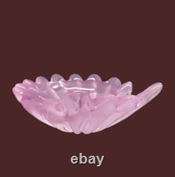 Murano Opaline Pink Art Glass Shell Bowl