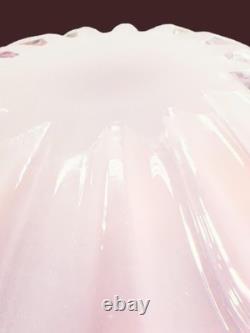 Murano Opaline Pink Art Glass Shell Bowl
