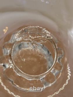 Murano Pink Art Glass Leaf Shaped 10 inches long 8.5 inches wide