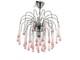 Murano Pink Art Glass Teardrop Prisms chandelier Italy 1 light Pendant Lovely Vi
