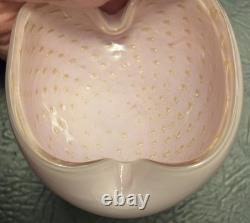 Murano Pink Gold Italian Art Glass Bowl Ashtray 4.5