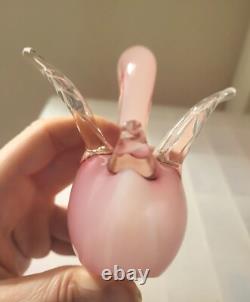 Murano Seguso Glass Opelescent Pink Duck 1950/1965 Mid Centuary Modern Ornament