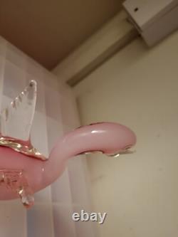 Murano Seguso Glass Opelescent Pink Duck 1950/1965 Mid Centuary Modern Ornament