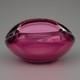 Murano Sommerso Cranberry Pink Italian Art Glass Bowl MCM cigar Ashtray 6 Dish