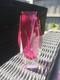 Murano Sommerso Faceted Glass Posey Vase Pink Made In Italy
