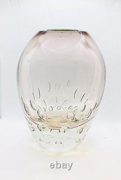 Murano Studio Art Glass Bullicante Controlled Bubble Vase Sculpture Large 5.6 kg
