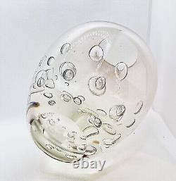 Murano Studio Art Glass Bullicante Controlled Bubble Vase Sculpture Large 5.6 kg