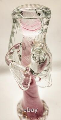 Murano Style Art Glass MADONNA & CHILD Pink Cased Swirl 10 Seguso Style HEAVY