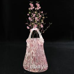 Murano-Style Hand-Blown Art Glass Purse Vase