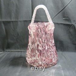 Murano-Style Hand-Blown Art Glass Purse Vase