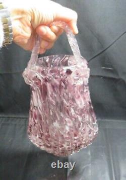 Murano-Style Hand-Blown Art Glass Purse Vase