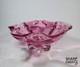Murano Style Pink Art Glass Centerpiece Bowl UV Reactive 13.5 Inch