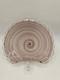 Murano Swirl Agate Pink Art Glass Bowl Gold Flake Handle