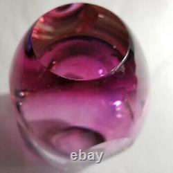 Murano Vase Purple Blue Pink Sommerso Art Glass Faceted 5.5 Tall 3.5lbs