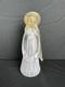 Murano Venetian Art Glass Angel Figurine Pink Latticino Filigrana 24k Gold Leaf