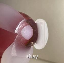 Murano Venetian Vintage Seguso Pink Opaline Alabastro Dog Sculpture / Figure