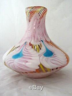 Murano glass'Mezza Filigrana' vase by Dino Martens for Aureliano Toso 1950s