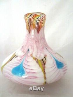 Murano glass'Mezza Filigrana' vase by Dino Martens for Aureliano Toso 1950s