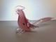 Murano glass bird pink art glass from Italy, labeled (11 cm)