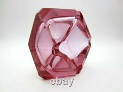 Murano sommerso space age pink Mandruzzato geometric glass bowl