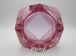 Murano sommerso space age pink Mandruzzato geometric glass bowl