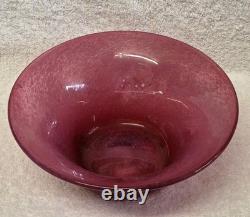 Nazeing Stevens Williams Whitefriars Art Deco Pink Rose Cloud Glass Bowl