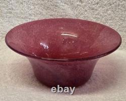 Nazeing Stevens Williams Whitefriars Art Deco Pink Rose Cloud Glass Bowl