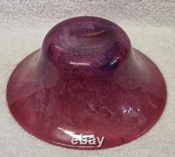Nazeing Stevens Williams Whitefriars Art Deco Pink Rose Cloud Glass Bowl