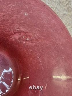 Nazeing Stevens Williams Whitefriars Art Deco Pink Rose Cloud Glass Bowl