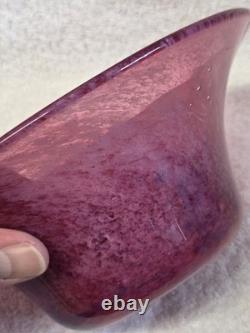 Nazeing Stevens Williams Whitefriars Art Deco Pink Rose Cloud Glass Bowl