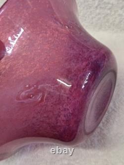 Nazeing Stevens Williams Whitefriars Art Deco Pink Rose Cloud Glass Bowl
