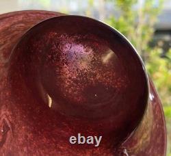 Nazeing Stevens Williams Whitefriars Art Deco Pink Rose Cloud Glass Bowl