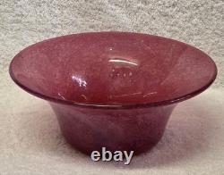 Nazeing Stevens Williams Whitefriars Art Deco Pink Rose Cloud Glass Bowl