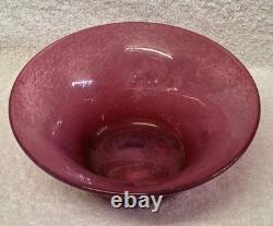 Nazeing Stevens Williams Whitefriars Art Deco Pink Rose Cloud Glass Bowl
