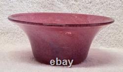 Nazeing Stevens Williams Whitefriars Art Deco Pink Rose Cloud Glass Bowl