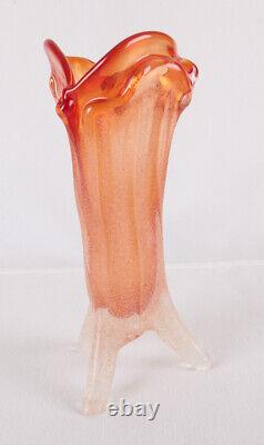 Neal Drobnis Signed Glass Vase, 1996, 8 tall, EX