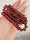 Necklace VTG Peking Art Glass Beads Poured Pink Red Strand Collar Rare