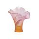 New Daum Crystal Numbered Ed. Arum Rose Vase Pink Small #05723-1 Brand Nib F/sh