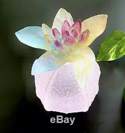 New Daum Crystal Physalis Perfume Bottle $700 Retail Signed Mint Gorgeous